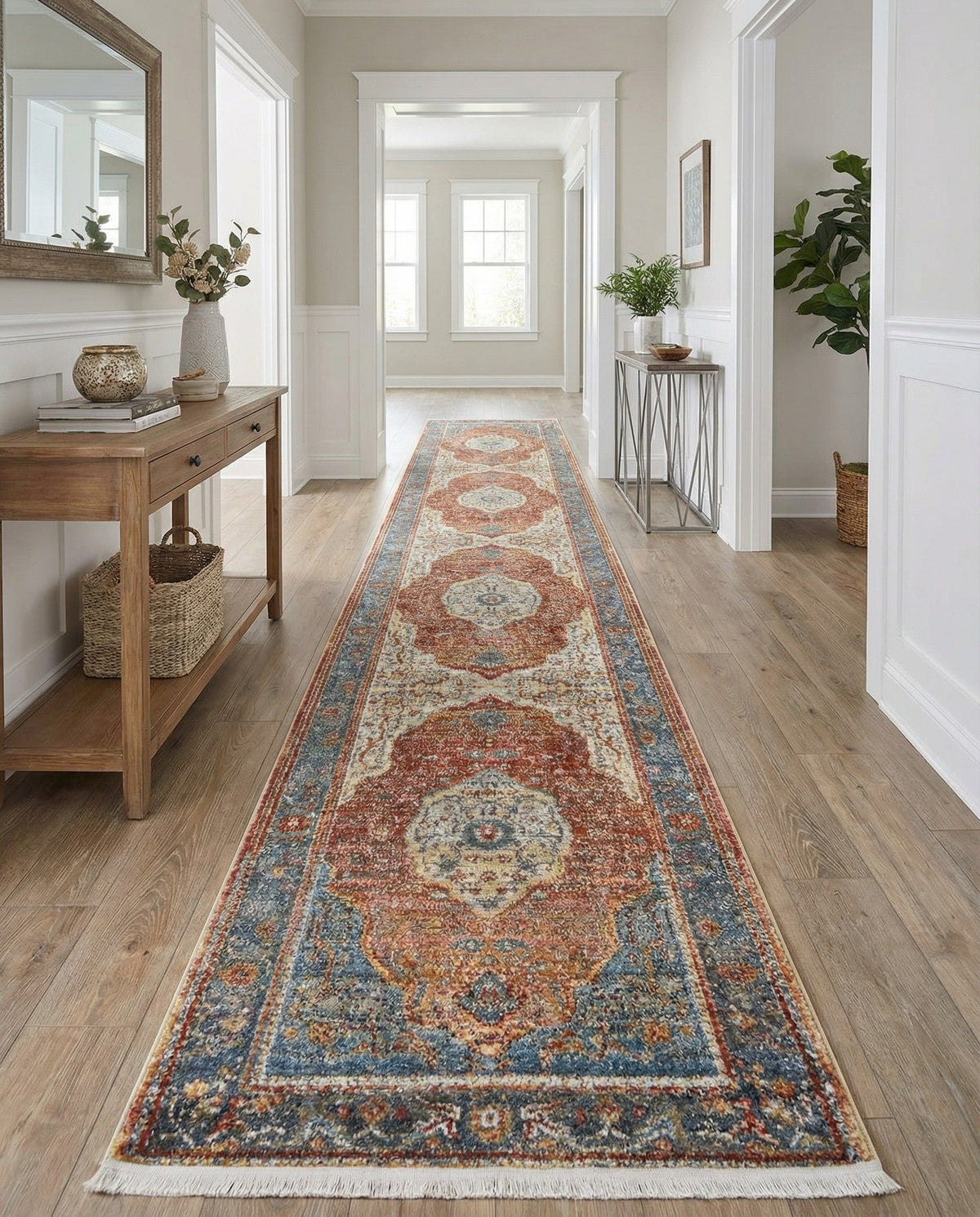 Caribbean Breeze Collection Area Rug -  Vieques Runner Rust Red  lifestyle 88