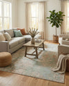 Lagoon Oasis Collection Area Rug -  Seagrass Rectangle Teal  lifestyle 50