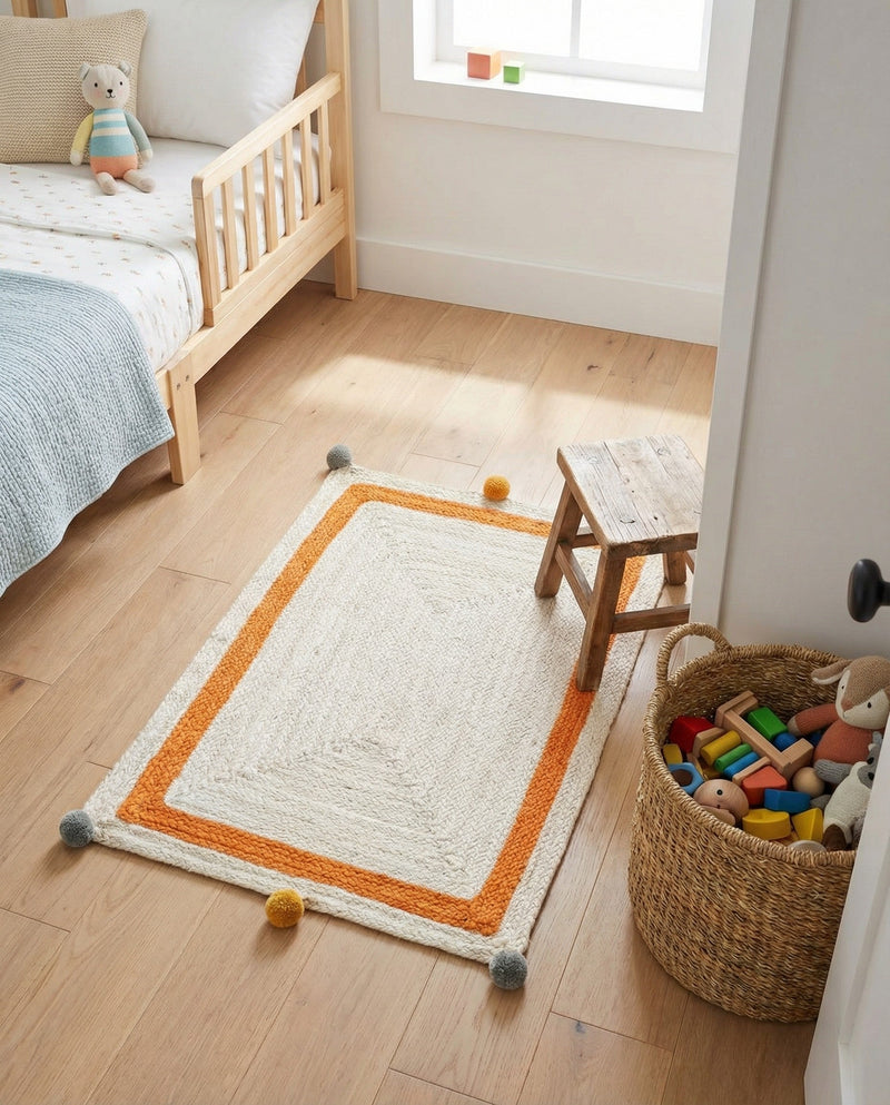 Playful Threads Jute Collection Area Rug - Tanglewood Rectangle White  lifestyle 5