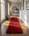 Eternal Plush Oasis Collection Area Rug -  Tranquility (Merlot) Runner Merlot  lifestyle 43