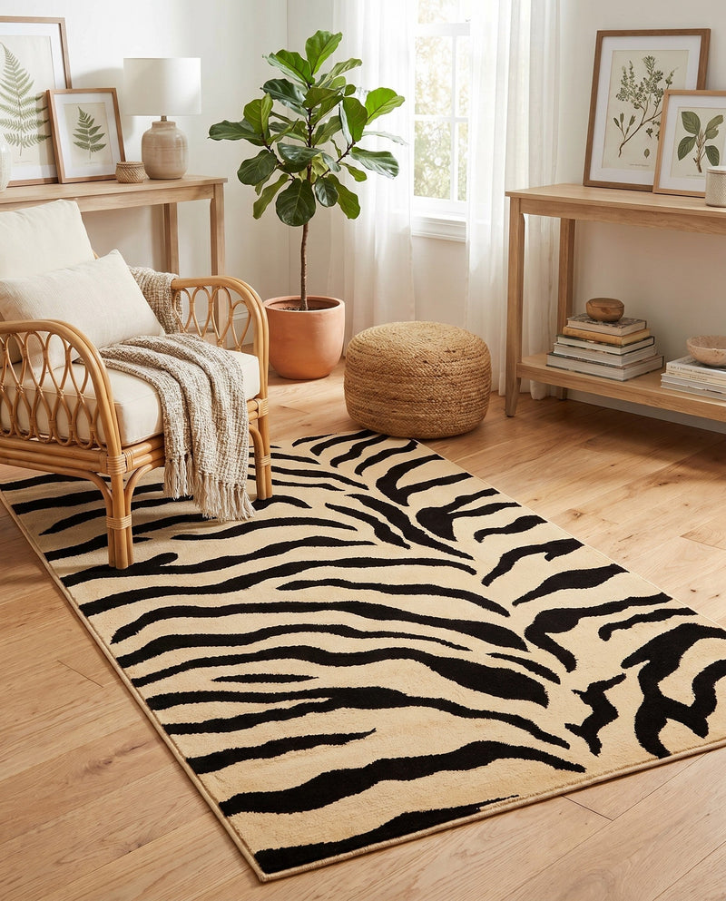 Savannah Sojourn Collection Area Rug -  Okavango Rectangle Ivory  lifestyle 5