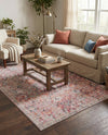 Vintage Memories Collection Area Rug -  Flashback Rectangle Ivory and Pink  lifestyle 9