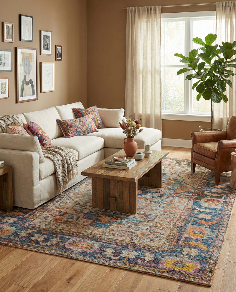 Savannah Threads Collection Area Rug -  Atacama Rectangle Multi  lifestyle 19