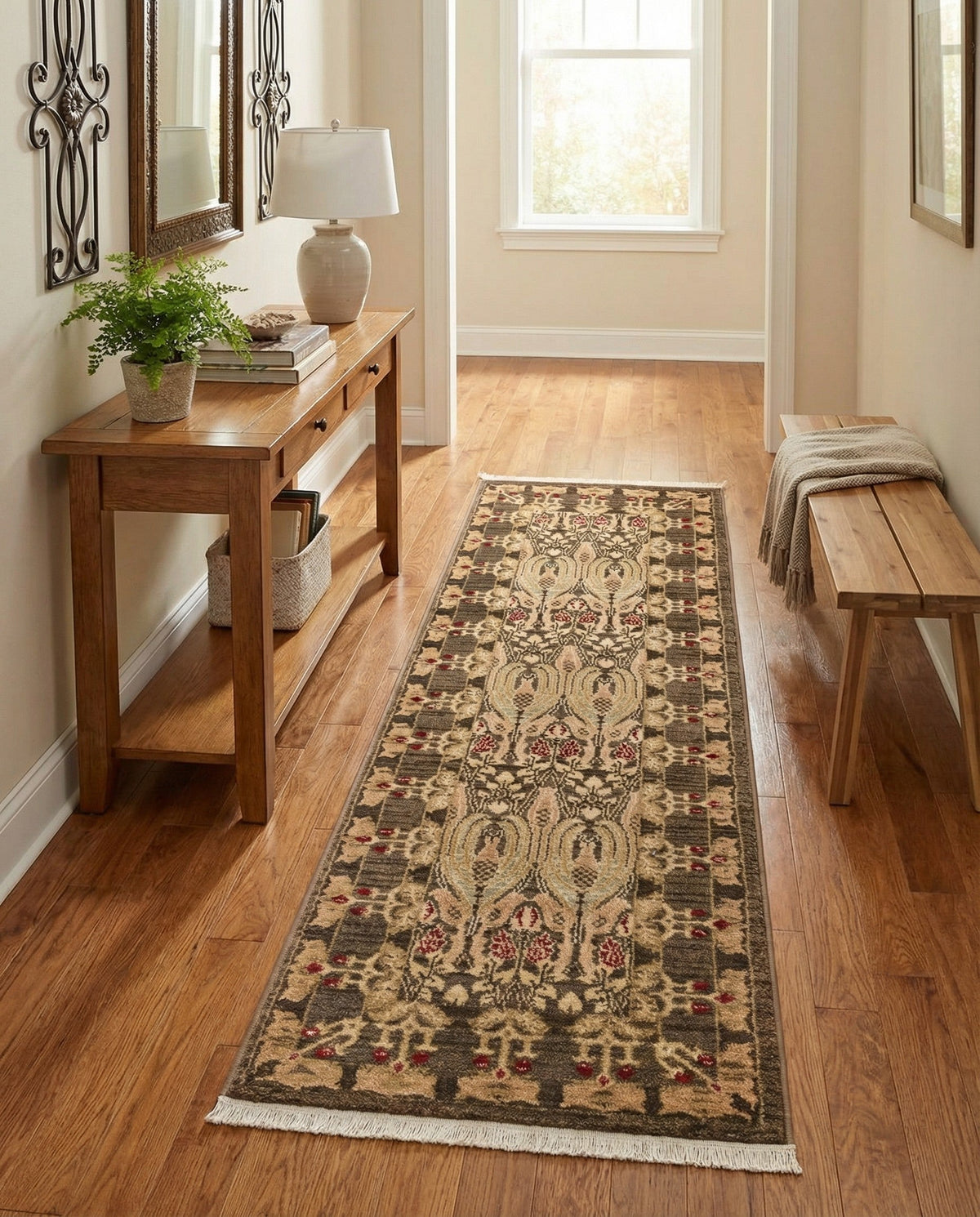 Chelsea Elegance Collection Area Rug -  Brompton (Brown) Runner Brown  lifestyle 96