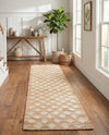 Benares Handwoven Jute Collection Area Rug -  Bodhi Runner Ivory and Beige  lifestyle 74