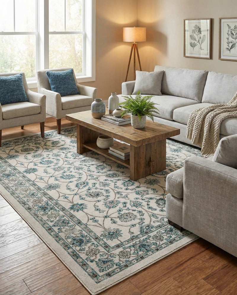 Copenhagen Comfort Collection Area Rug - Frederiksberg Rectangle Ivory  lifestyle 34