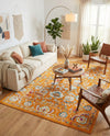 Adriana Terrace Collection Area Rug -  Positano (Orange) Rectangle Orange  lifestyle 13