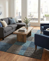 Autumn Meadow Collection Area Rug -  Sycamoreside (Blue Gray) Rectangle Blue Gray  lifestyle 4