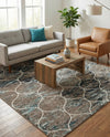 Trellis Mosaic Collection Area Rug -  Pergolatown (Blue Multi) Square Blue Multi  lifestyle 53
