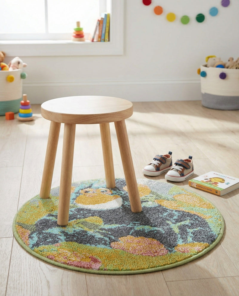 Wonder Tykes Collection Area Rug -  Dynamo Round Multi  lifestyle 38