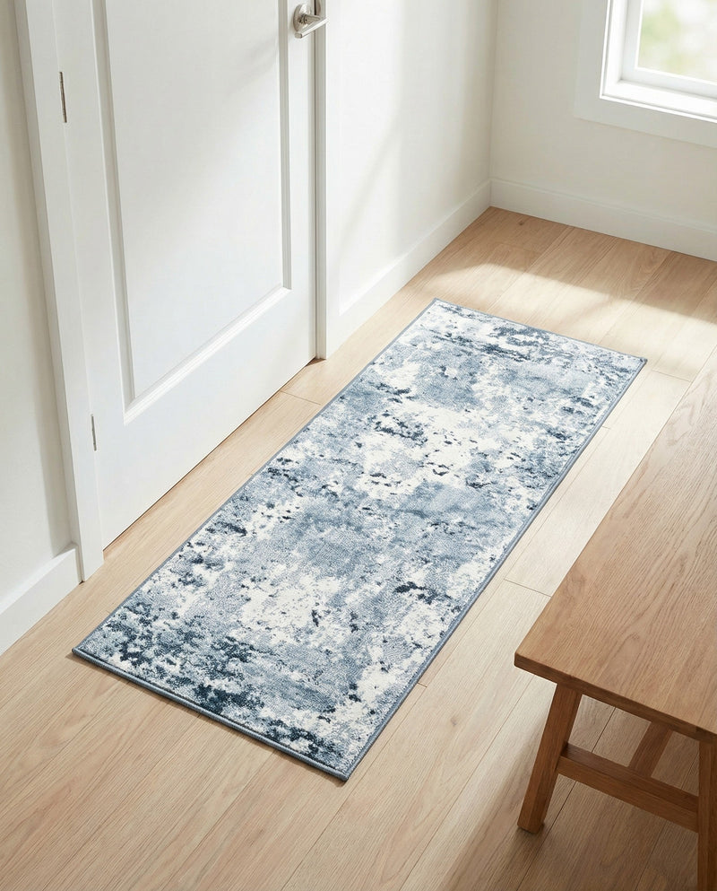Luminara Sands Collection Area Rug - Elysium (Vintage Blue) Runner Vintage Blue  lifestyle 80