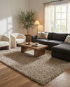 Plush Oasis Collection Area Rug - Serenity (Taupe) Rectangle Taupe  lifestyle 14