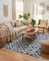 Cozy Cove Shag Collection Area Rug -  Dunes Rectangle Blue  lifestyle 42