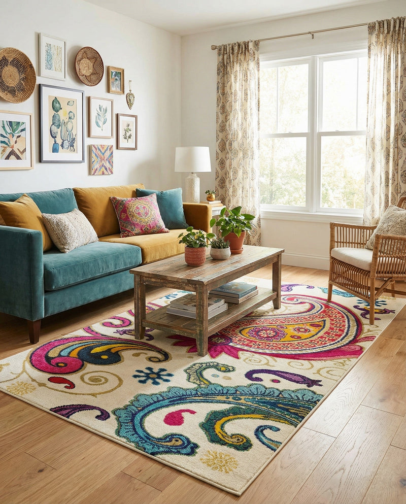 Marrakesh Elegance Collection Area Rug -  Beni Rectangle Cream  lifestyle 21