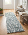Cozy Haven Shag Collection Area Rug - Serenity (Sage Green) Runner Sage Green  lifestyle 49
