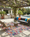 Urban Terrace Collection Area Rug -  Boardwalk Square Multi  lifestyle 57