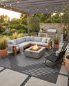 Urban Terrace Collection Area Rug -  Chelsea (Charcoal Gray) Square Charcoal Gray  lifestyle 37