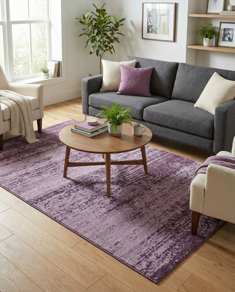 Studio Haven Collection Area Rug -  Gallery (Violet) Rectangle Violet  lifestyle 37