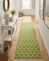 Lattice Gardens Collection Area Rug -  Bloomfield (Light Green) Runner Light Green  lifestyle 68