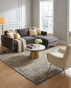 Hollywood Luxe Collection Area Rug -  Beverly (Gray Gold) Rectangle Gray Gold  lifestyle 4