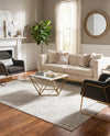 Hollywood Luxe Collection Area Rug -  Rodeo Rectangle White Silver  lifestyle 43