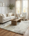 Cozy Haven Shag Collection Area Rug -  Tranquility (Khaki) Rectangle Khaki  lifestyle 5