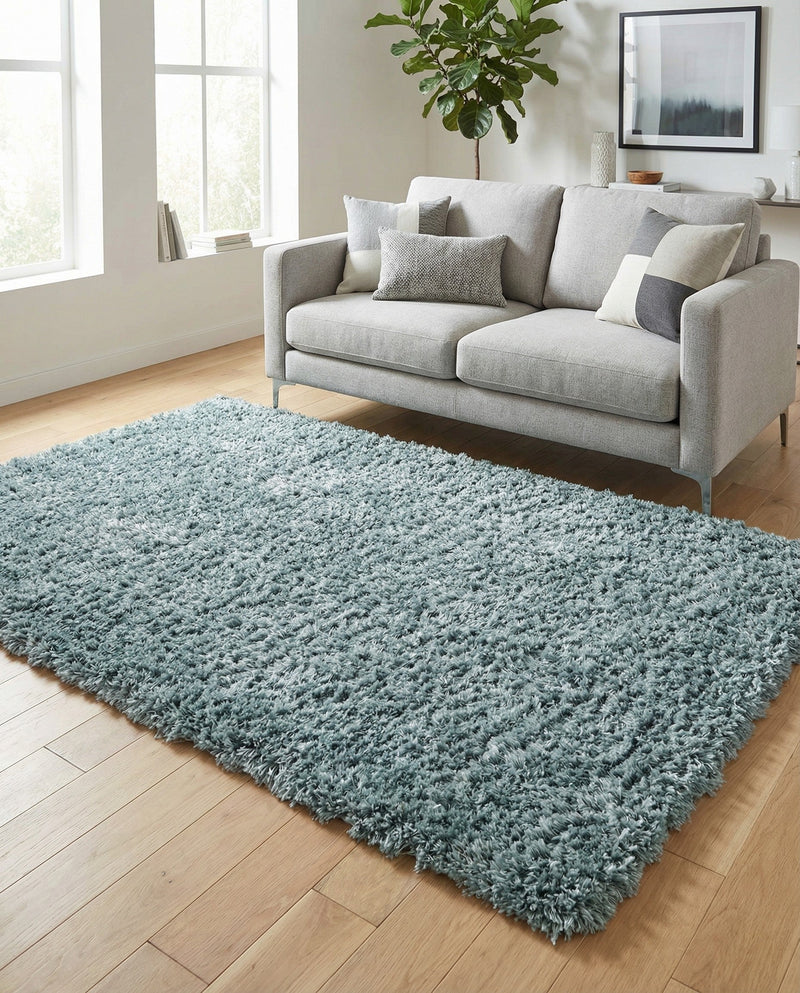 Eternal Plush Oasis Collection Area Rug -  Tranquility (Slate Blue) Rectangle Slate Blue  lifestyle 11