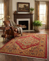Persian Elegance Collection Area Rug -  Golestan Rectangle Red  lifestyle 22