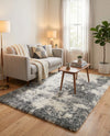 Cozy Haven Shag Collection Area Rug -  Tranquility (Smoke Gray) Rectangle Smoke Gray  lifestyle 5