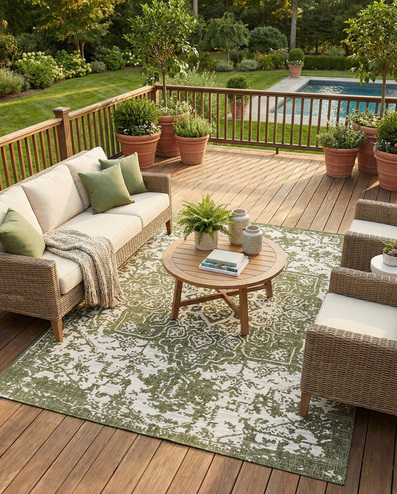 Urban Oasis Rugs Collection Area Rug -  Penthouse (Green) Rectangle Green  lifestyle 8