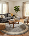 Studio Haven Collection Area Rug -  Alcove (Gray) Round Gray  lifestyle 29