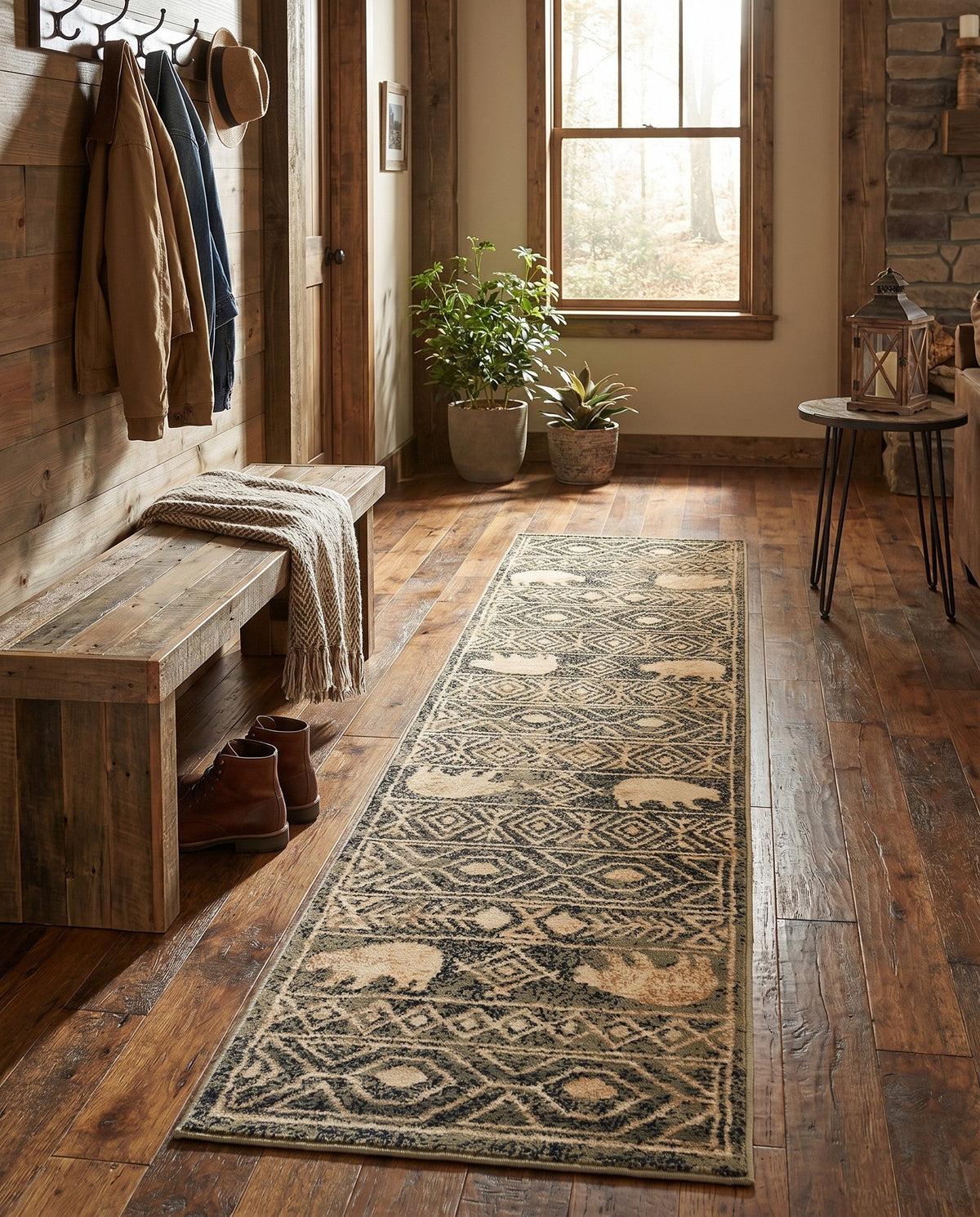 Frontier Trails Collection Area Rug -  Sedona Runner Green  lifestyle 55