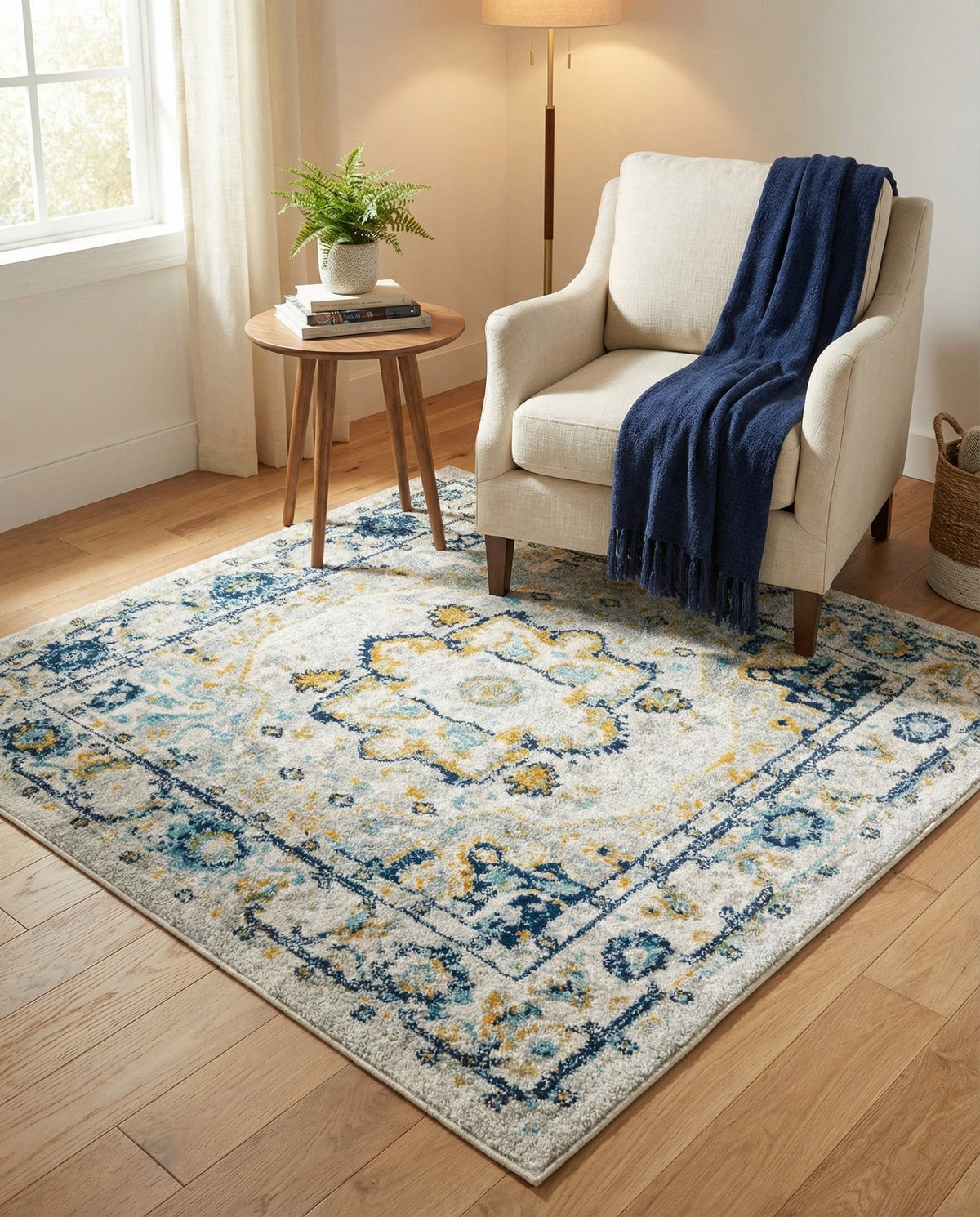 Parisian Elegance Collection Area Rug - Versailles (Gray) Square Gray  lifestyle 102
