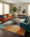 Colorburst Oasis Collection Area Rug - Palette Rectangle Multi  lifestyle 21