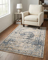 Coastal Manor Collection Area Rug -  Dunes Rectangle Dark Blue  lifestyle 24