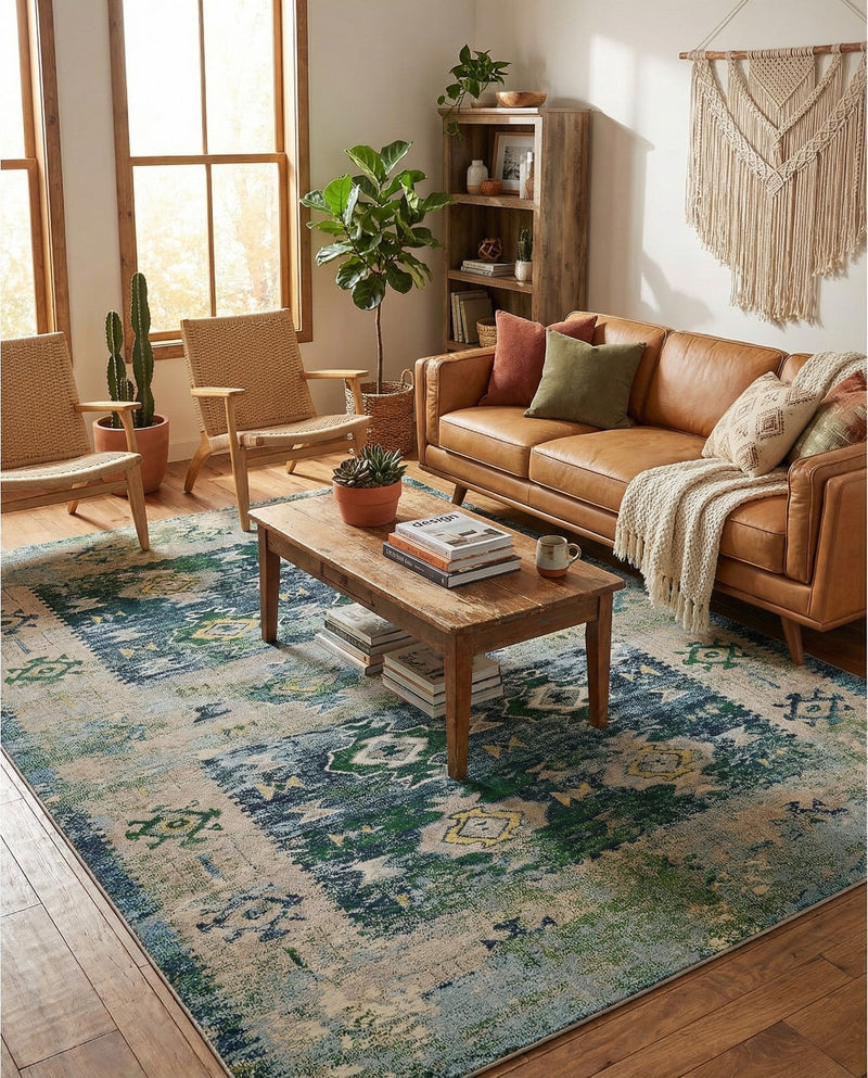 Sierra Collection Area Rug -  Sonoma Rectangle Green  lifestyle 20
