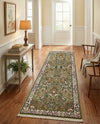 Persian Elegance Collection Area Rug -  Kerman (Green) Runner Green  lifestyle 56