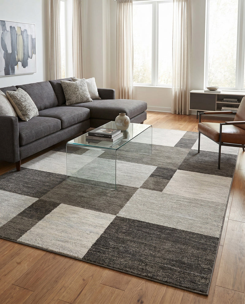 Autumn Meadow Collection Area Rug -  Sycamoreside (Gray) Rectangle Gray  lifestyle 8