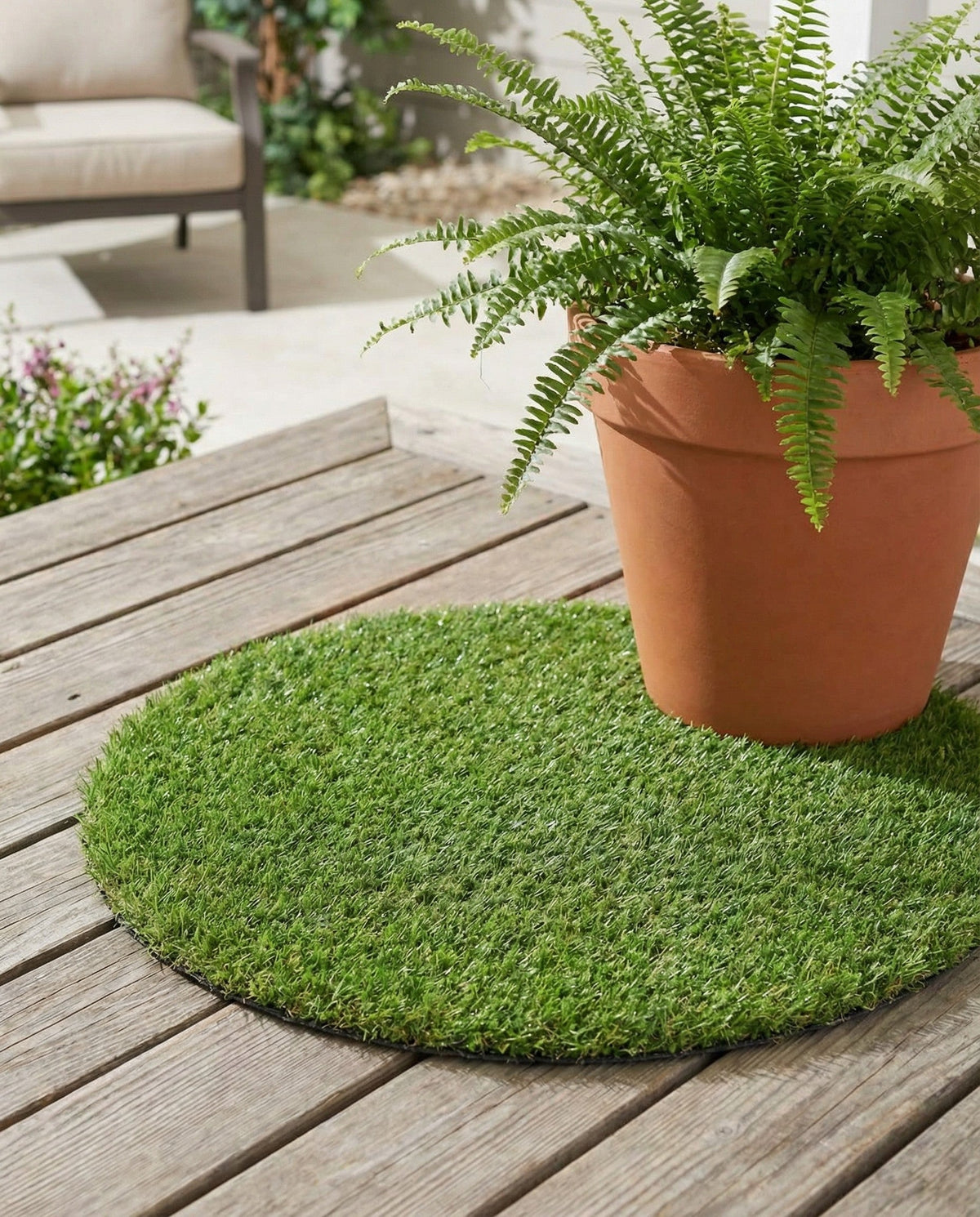 Meadow Retreat Collection Area Rug - Glen Round Green  lifestyle 107