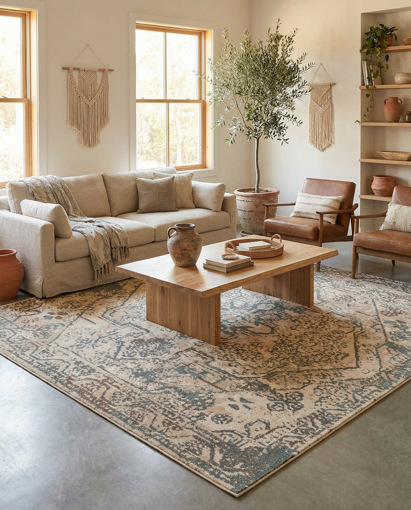 Gobi Sands Collection Area Rug -  Turpan Square Multi  lifestyle 42