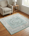 Adriana Terrace Collection Area Rug - Capri (Aqua) Square Aqua  lifestyle 57