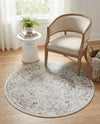 Cambridge Classics Collection Area Rug -  Magdalene (Gray) Round Gray  lifestyle 69
