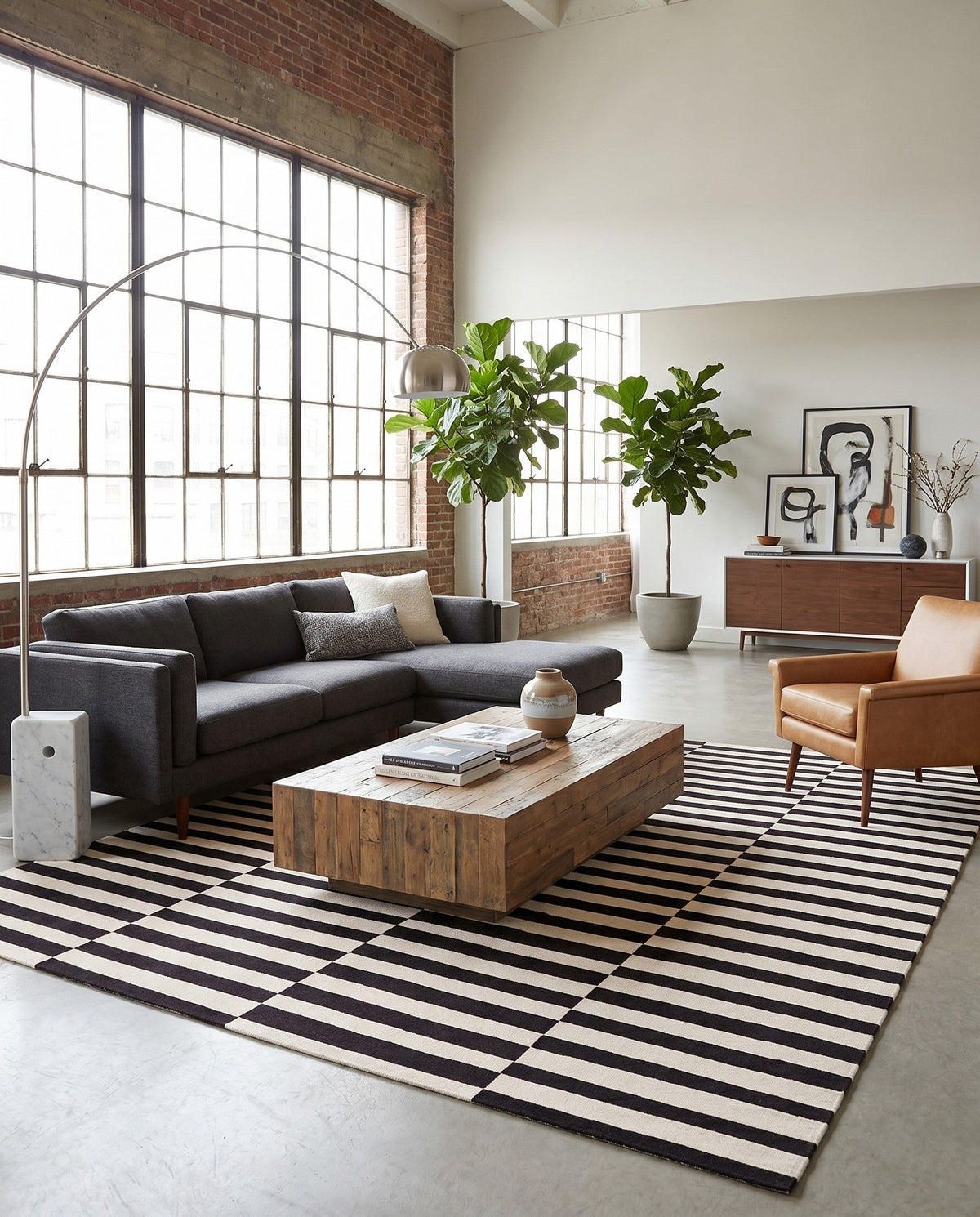 Soho Elegance Collection Area Rug -  Hudson (Black) Square Black  lifestyle 91