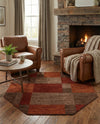 Autumn Meadow Collection Area Rug -  Sycamoreside (Multi) Octagon Multi  lifestyle 76