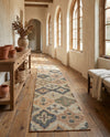 Benares Handwoven Jute Collection Area Rug - Ganges Runner Blue and Green  lifestyle 64