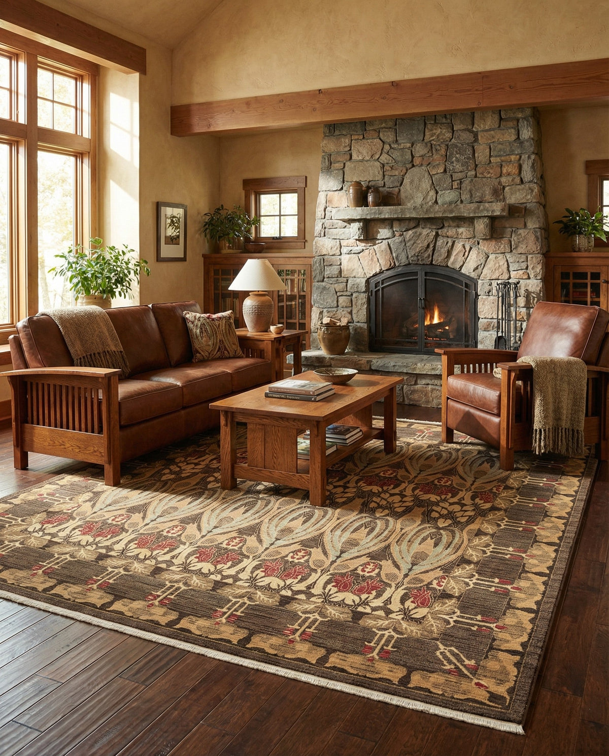 Chelsea Elegance Collection Area Rug -  Brompton (Brown) Square Brown  lifestyle 131