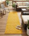 Garden Lattice Charm Collection Area Rug - Arbor (Yellow) Runner Yellow  lifestyle 30