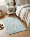 Marrakesh Lattice Collection Area Rug - Casablanca (Aqua) Rectangle Aqua  lifestyle 21