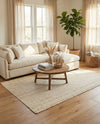 Woven Seaside Jute Collection Area Rug - Savannah (White) Rectangle White  lifestyle 8