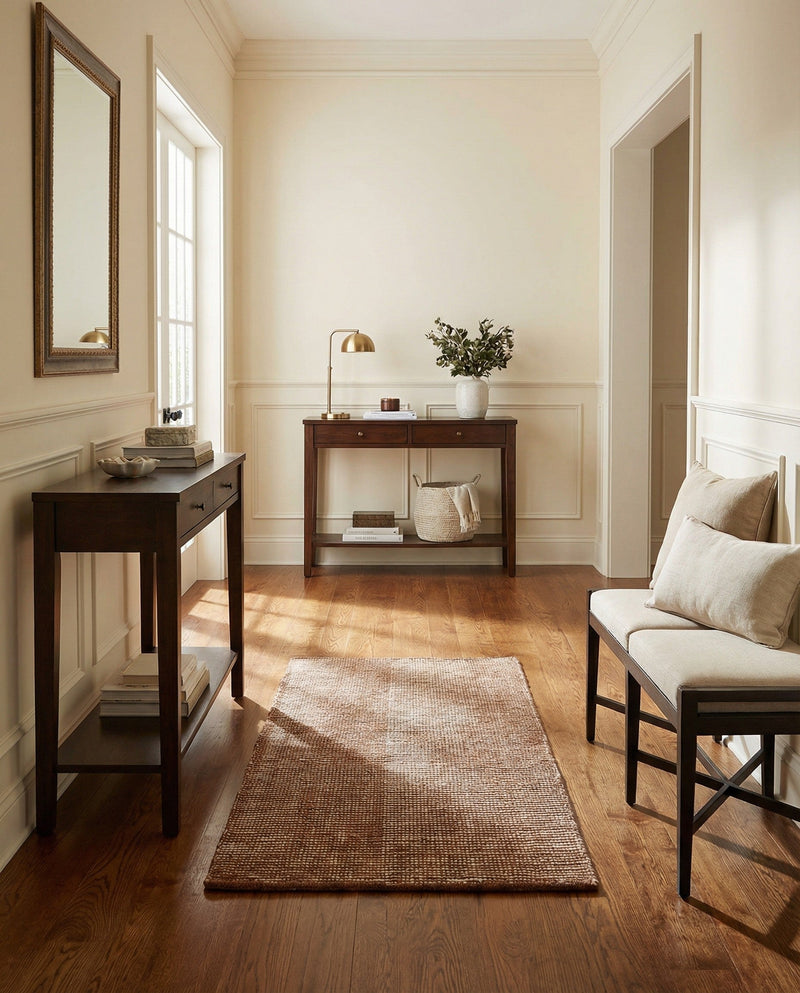 Berkshire Estate Collection Area Rug - Windsor (Cocoa Bean Brown) Runner Cocoa Bean Brown  lifestyle 47